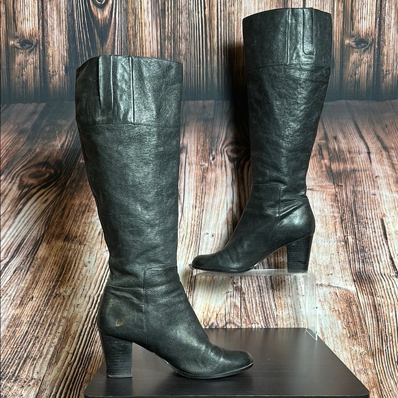 Cole Haan Shoes - Cole Haan Heeled Leather Knee High Boots Womens Sz 7.5B